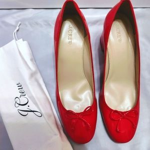 New: J. Crew Red Patent Leather Pumps - Size 9.5